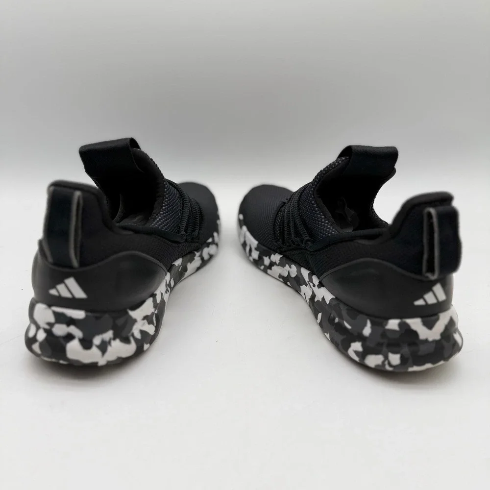 Adidas Mens 10 Lite Racer Adapt 3.0 Black Camo Slip On Running Shoes HWI 28Y001